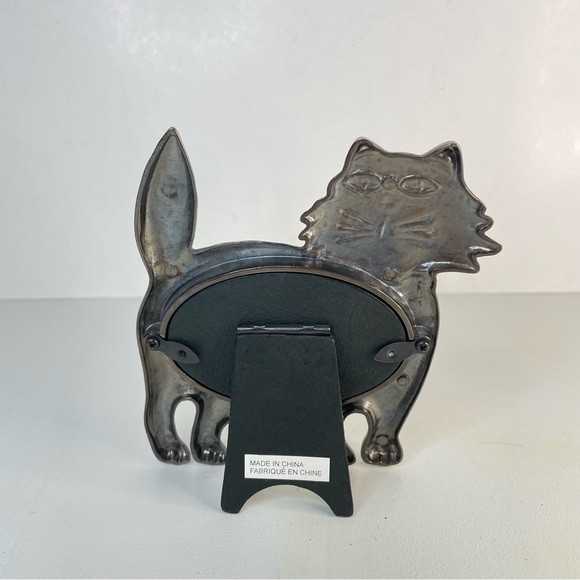 Cat Kitten Silver Tone Metal Figurine 3” X 2” Photo Frame S. Sunflower - Picture 8 of 8